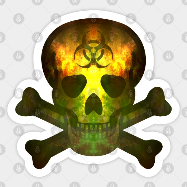 Skullbones Biohazard Miasma Sticker by SolarCross